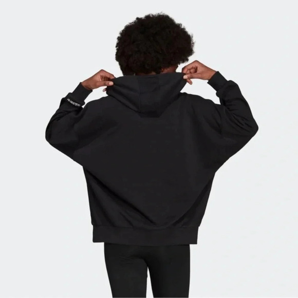 Adidas Originals Adicolor Shattered Trefoil Oversized Hooded Sweatshirt - Picture 3 of 11